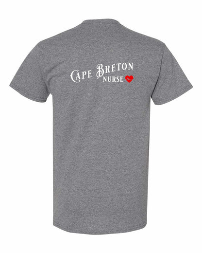 Cape Breton Nurse Left Chest and Back Men's Tee