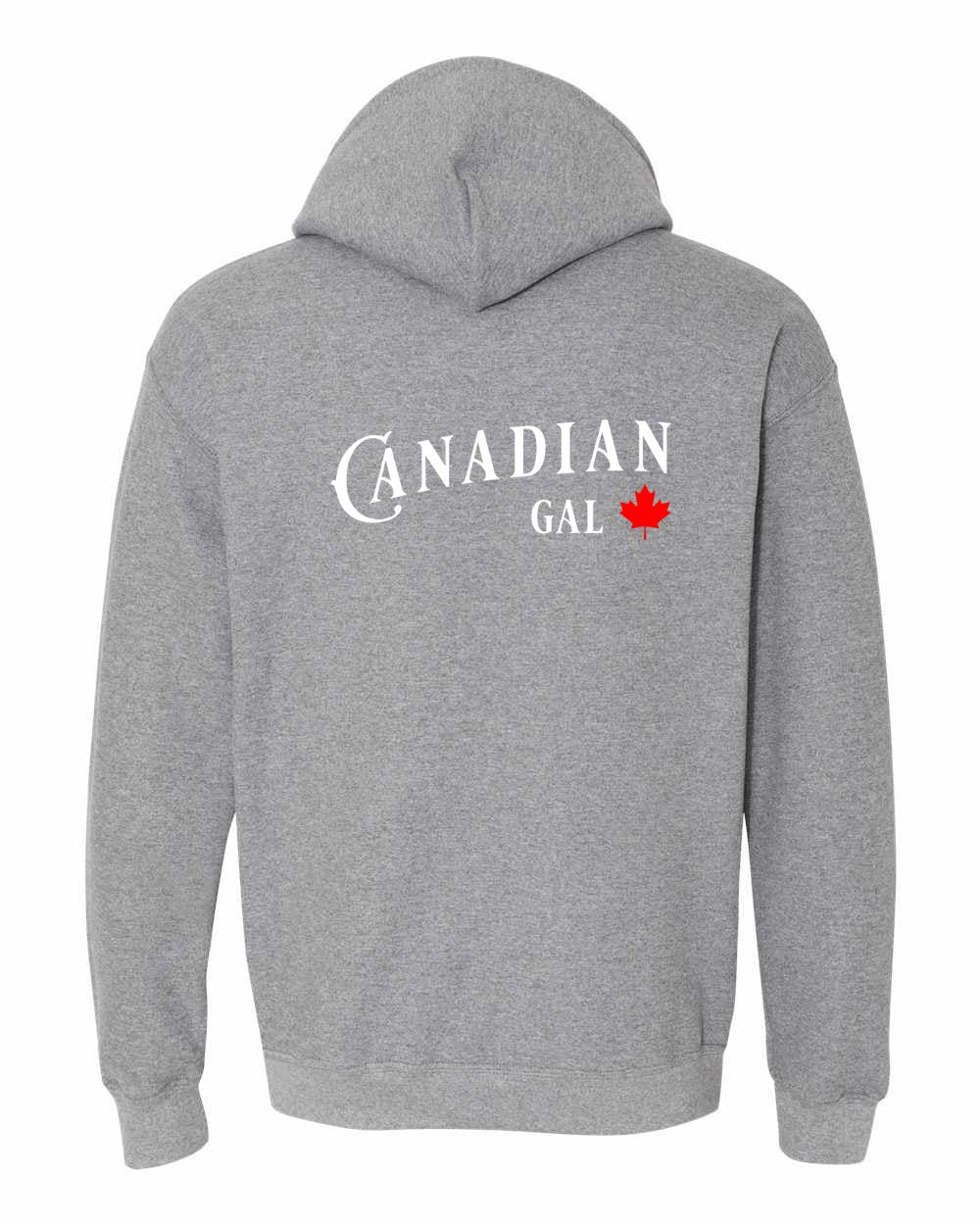 Canadian Gal Left Chest and Back Pullover Hoodie - Gildan Canada (sewn Internationally) - Unisex
