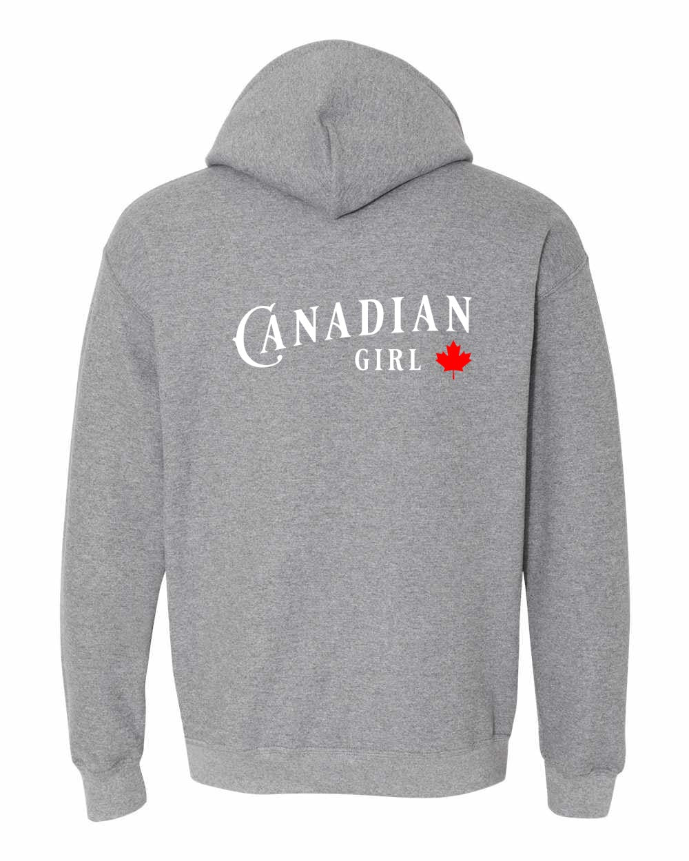 Canadian Girl Left Chest and Back Pullover Hoodie - Gildan Canada (sewn Internationally) - Unisex