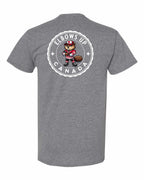 Elbows Up Beaver Left Chest & Back Men's Tee - Gildan Canada (sewn Internationally)