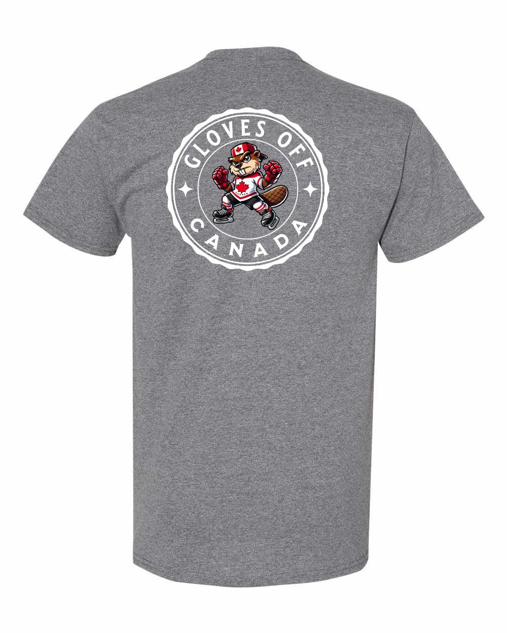 Gloves Off Beaver Left Chest & Back Men's Tee