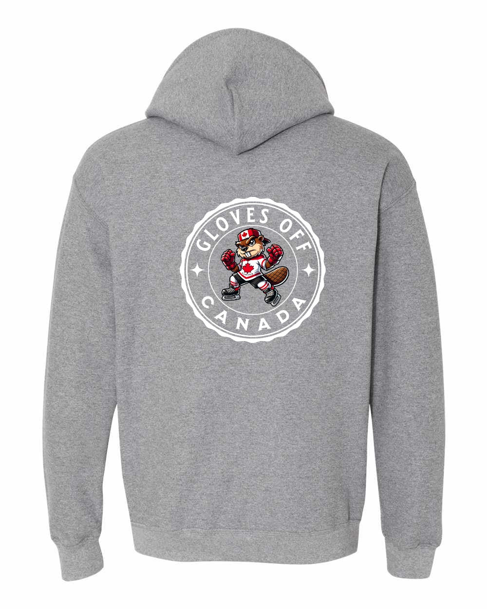 Gloves Off Beaver Left Chest and Back Pullover Hoodie - Gildan Canada (sewn Internationally) - Unisex