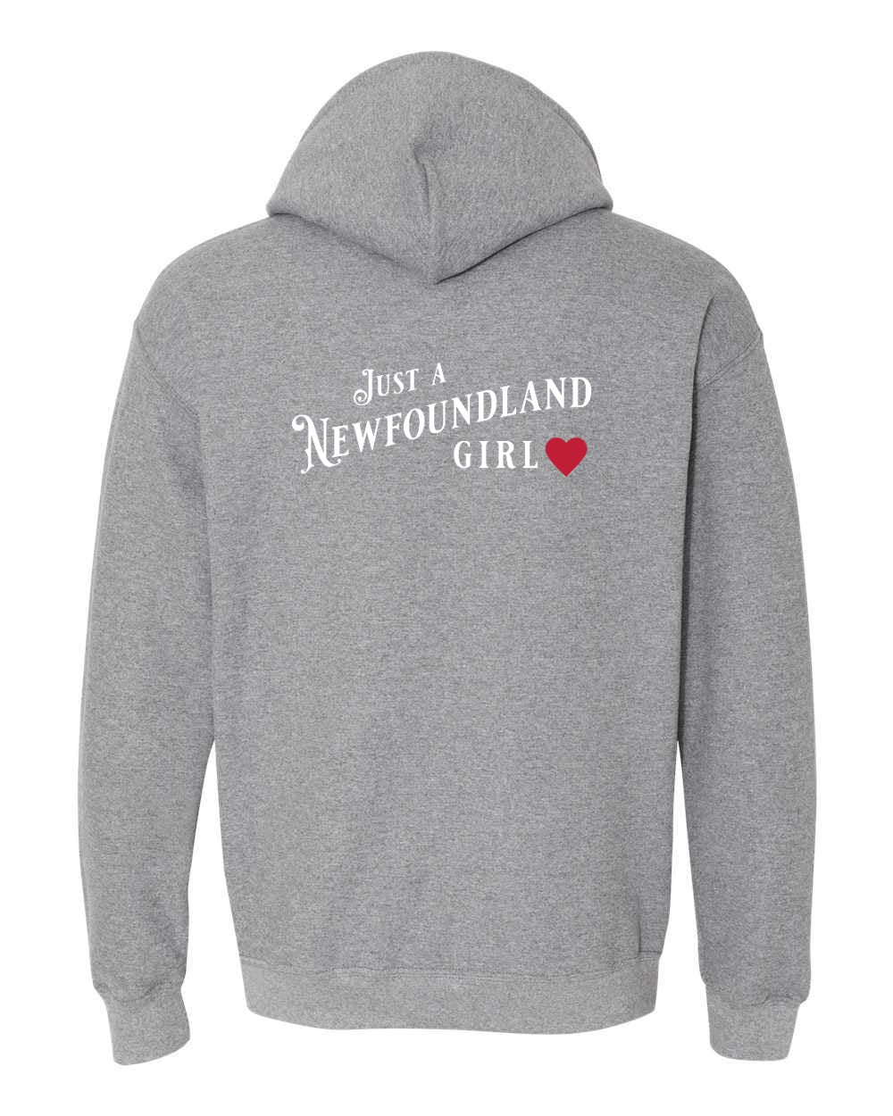 Just a NFLD Girl Left Chest and Back Pullover Hoodie - Unisex
