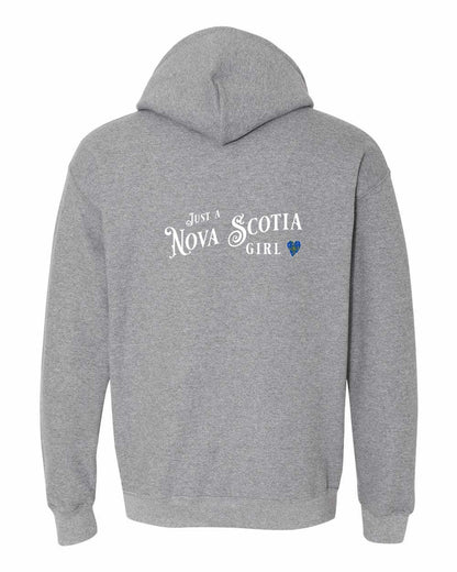 Just a Nova Scotia Girl Tartan Left Chest and Back pullover