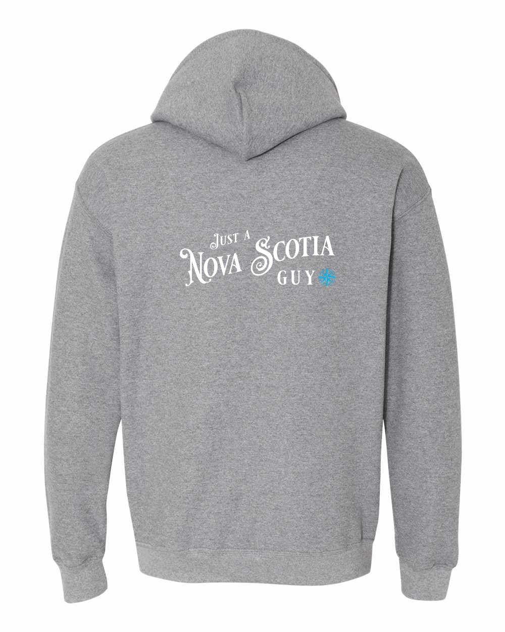 Just a NS Guy Blue Left Chest and Back Pullover Hoodie - Unisex