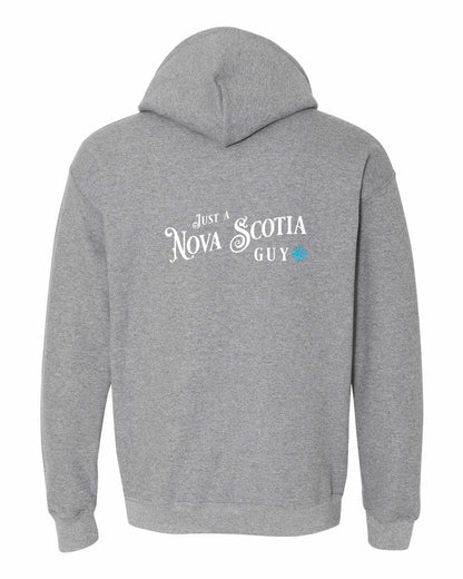 Just a Nova Scotia Guy blue Left Chest and Back pullover