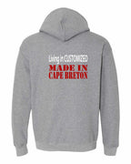 Living in Custom Made in CB Left Chest and Back Pullover Hoodie - Unisex