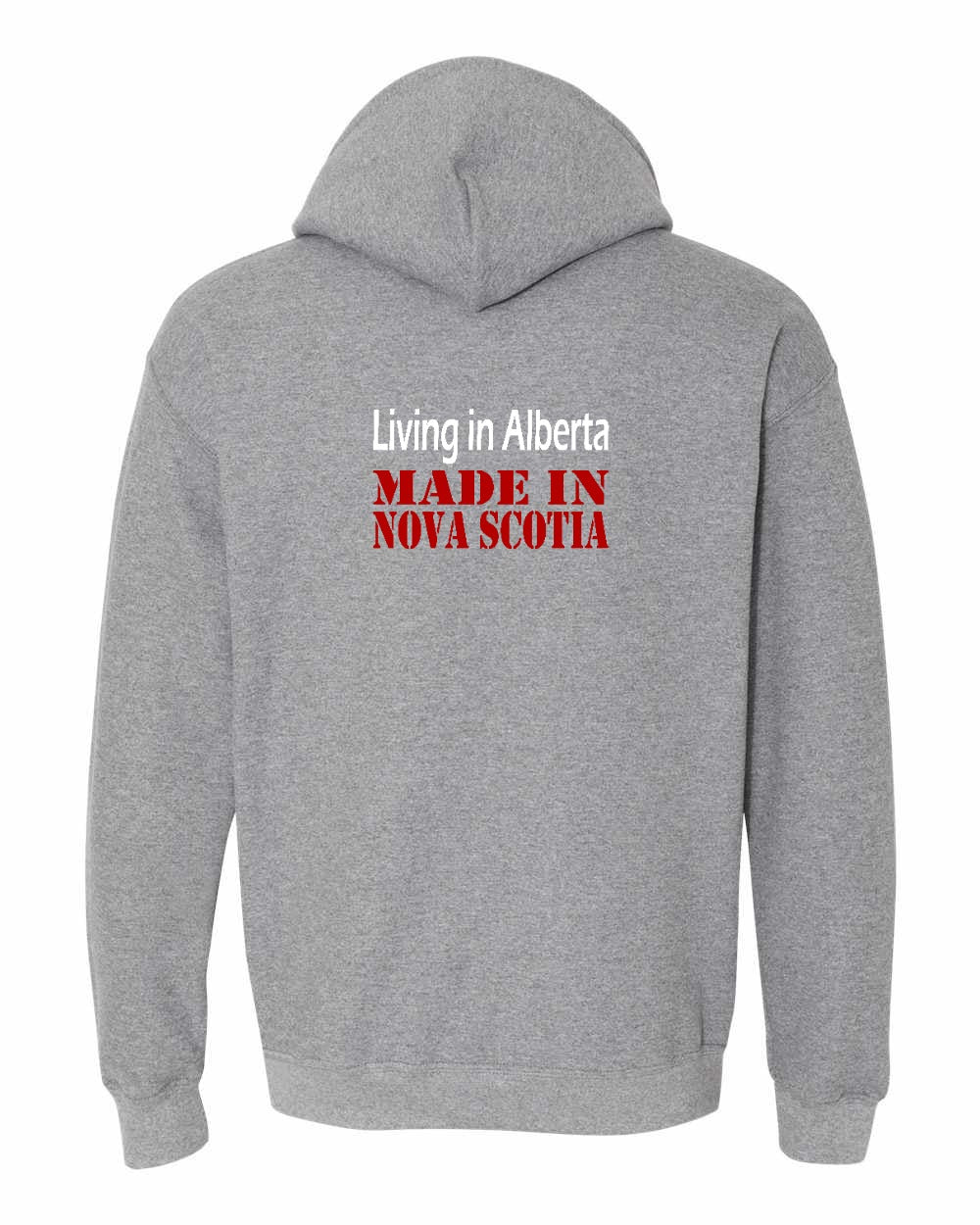 Living Alberta Made in NS Left Chest and Back Pullover Hoodie - Unisex