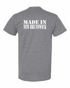 Made In NB ( White Lettering) Left Chest and Back Men's Tee