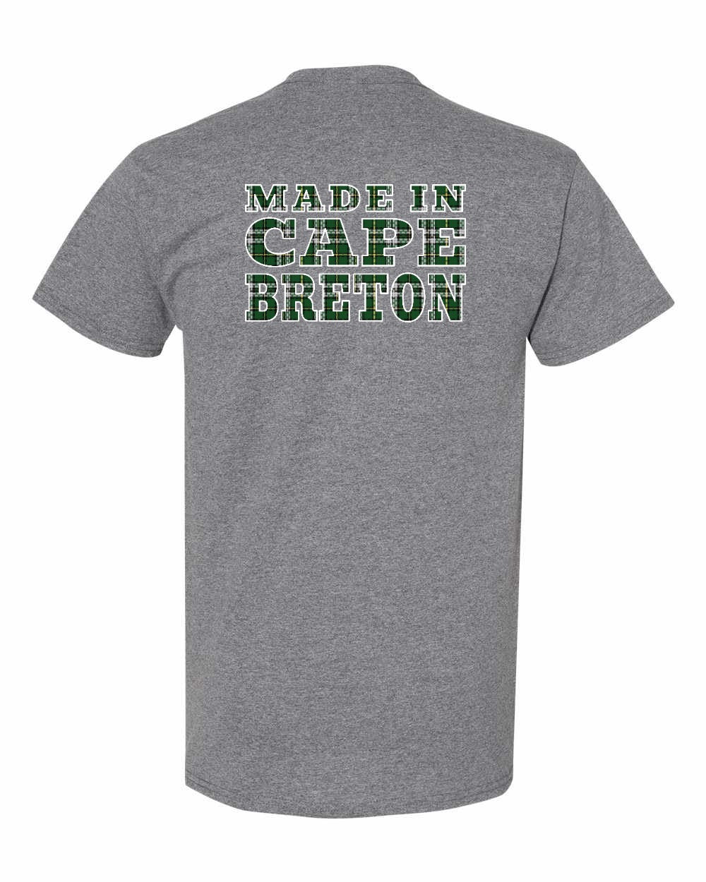Made In Cape Breton Tartan Left Chest and Back Men's Tee