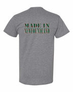 Made In NFLD ( Tartan Lettering) Left Chest and Back Men's Tee