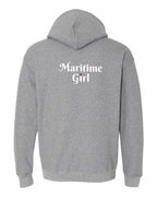 Maritime Girl Heart Dot Left Chest & Back Pullover Hoodie - Unisex