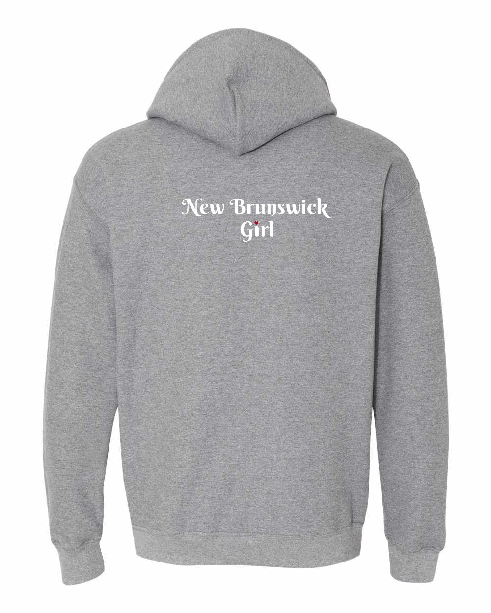 NB Girl Heart Dot Left Chest & Back Pullover Hoodie - Unisex