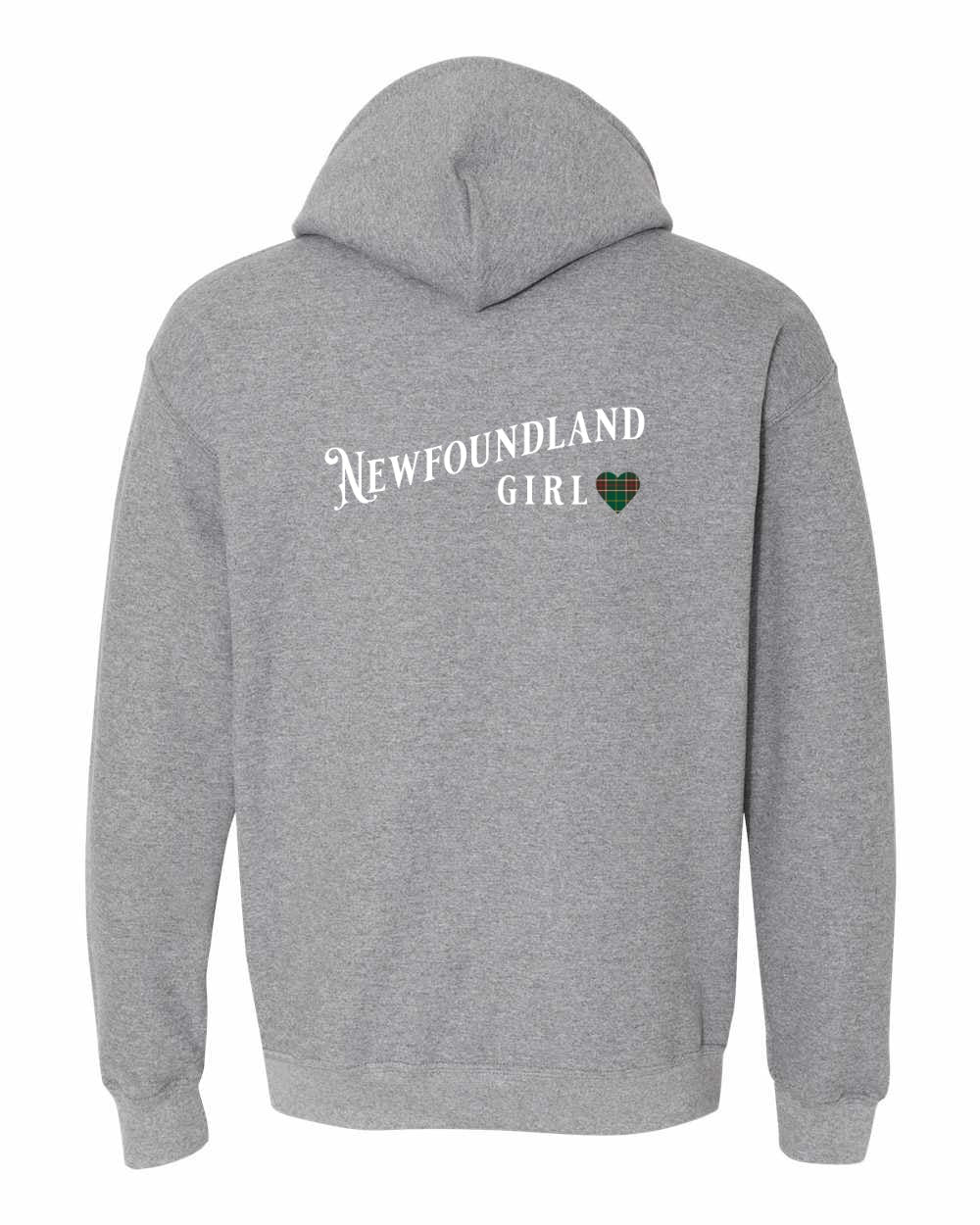 Made In NFLD ( Tartan Lettering) Left Chest and Back Pullover Hoodie - Unisex