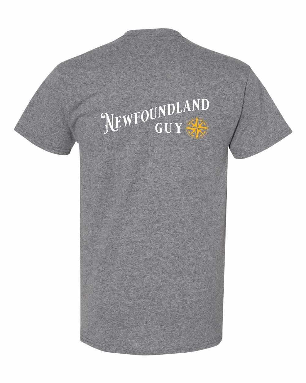 NFLD Guy Yellow Compass Left Chest and Back Men's Tee