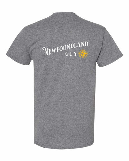 Newfoundland Guy yellow Left Chest and Back Men's Tee
