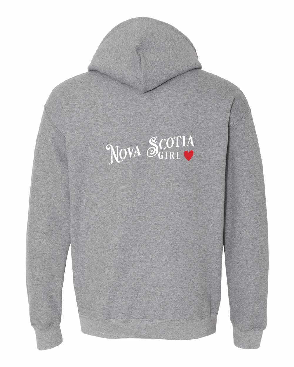 Nova Scotia Girl Red Heart Left Chest and Back pullover