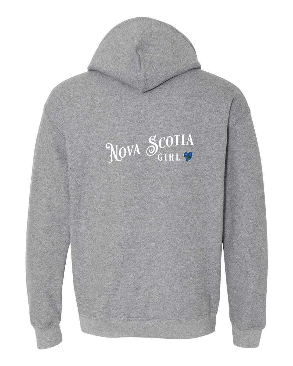 Nova Scotia Girl Tartan Heart Left Chest and Back pullover
