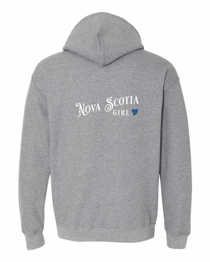 Nova Scotia Girl Tartan Heart Left Chest and Back pullover