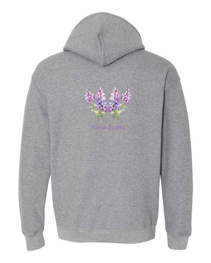 Nova Scotia Lupins Left Chest and Back pullover