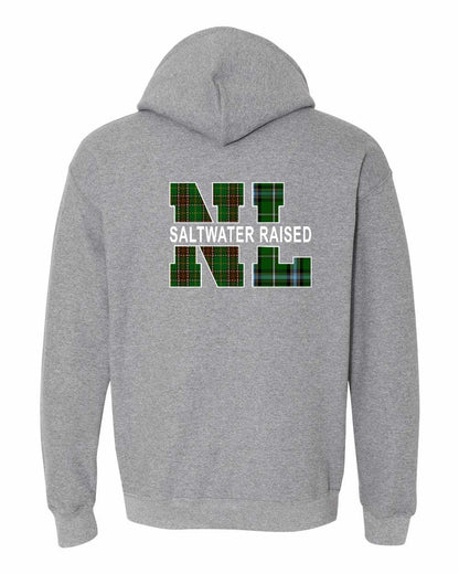 Newfoundland and Labrador Saltwater Raised Left Chest and Back Pullover Hoodie