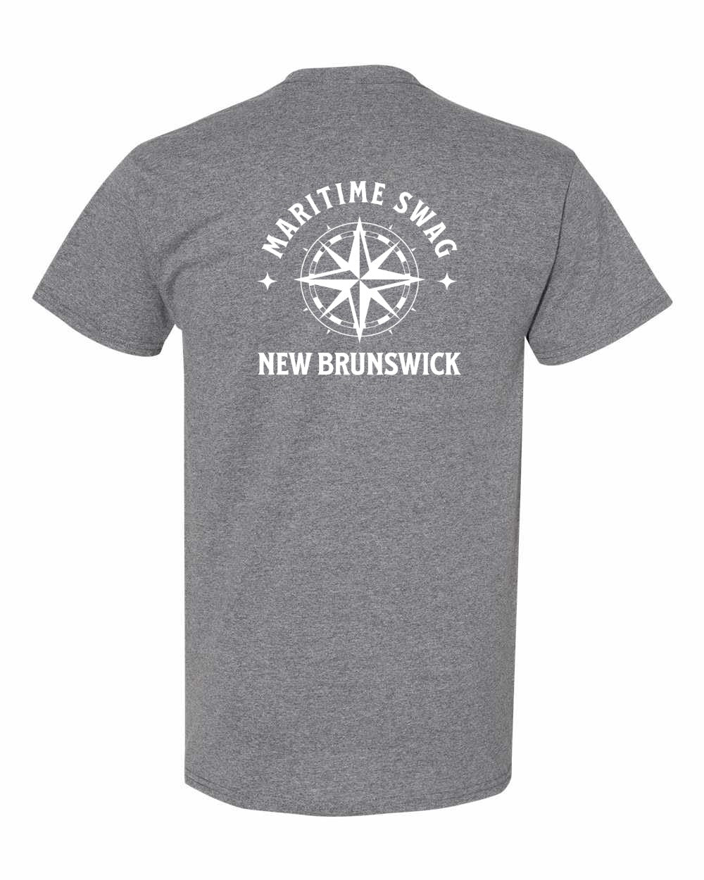 NB New Brunswick Compass Left Chest and Back Men's Tee