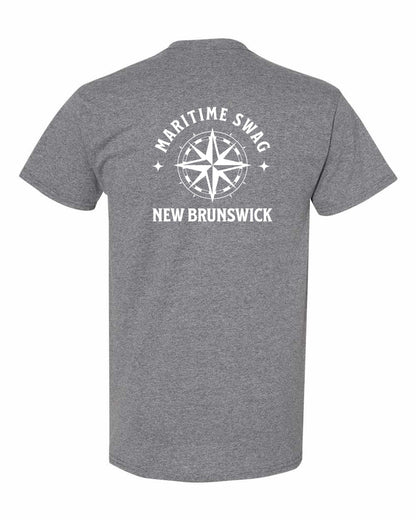 NB New Brunswick Compass Left Chest and Back Men's Tee