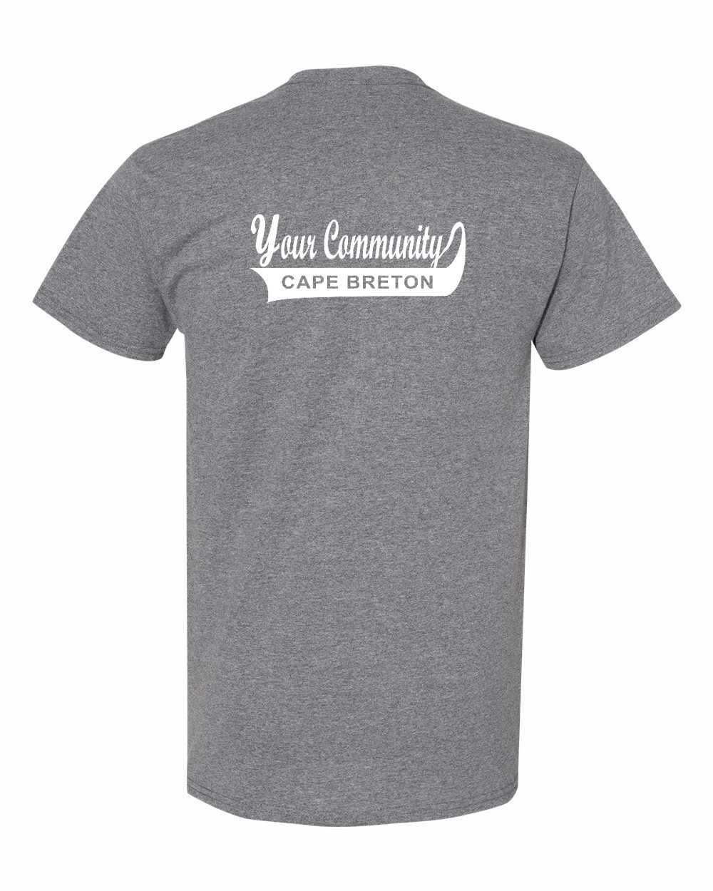 Your Community Swoop (Cape Breton) Left Chest and Back Men's Tee