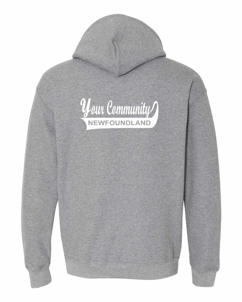 Custom Your Community Swoop (NFLD) Left Chest and Back Pullover Hoodie - Unisex