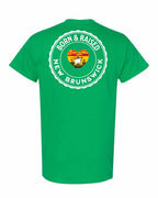Born and Raised NB Heart Flag Left Chest & Back Men's Tee
