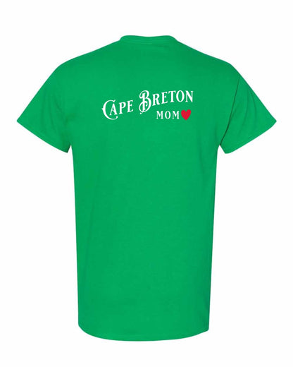 Cape Breton Mom Left Chest and Back Men's Tee