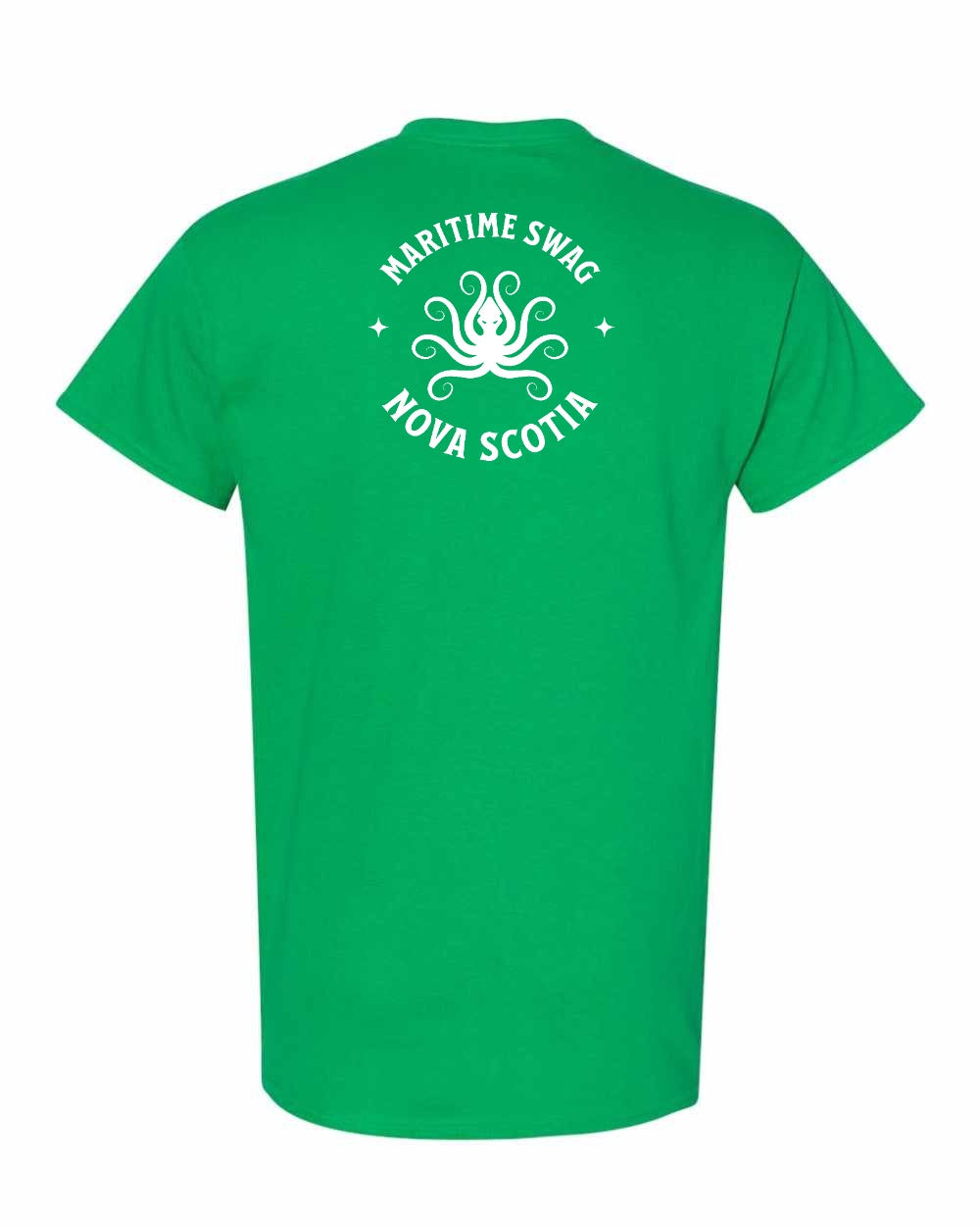 Maritime Swag Nova Scotia Octopus Left Chest and Back mens-tee