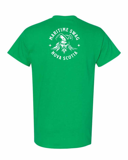Maritime Swag Nova Scotia Pirate Left Chest and Back mens-tee