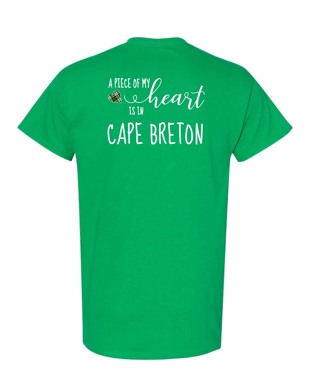 A piece of My heart in Cape Breton (Tartan Heart) Left Chest and Back Men's Tee