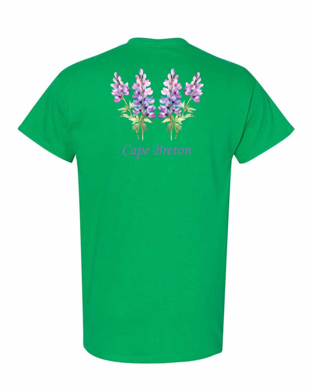 Cape Breton Lupin Left Chest and Back Men's Tee