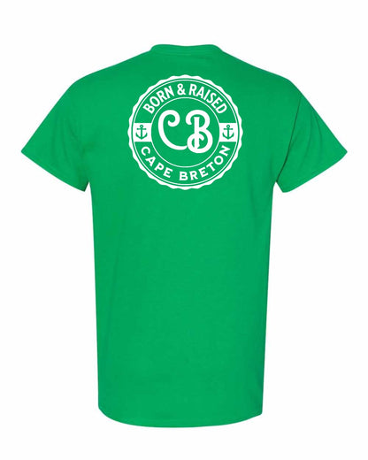 Born & Raised Cape Breton Left Chest and Back Men's Tee