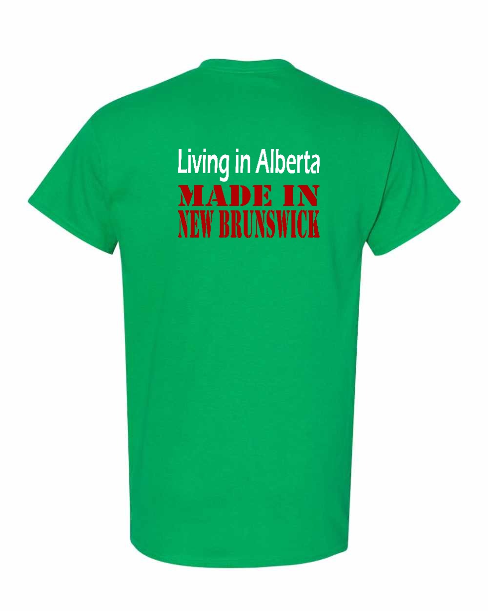 Living Alberta Made in NB Left Chest and Back Men's Tee