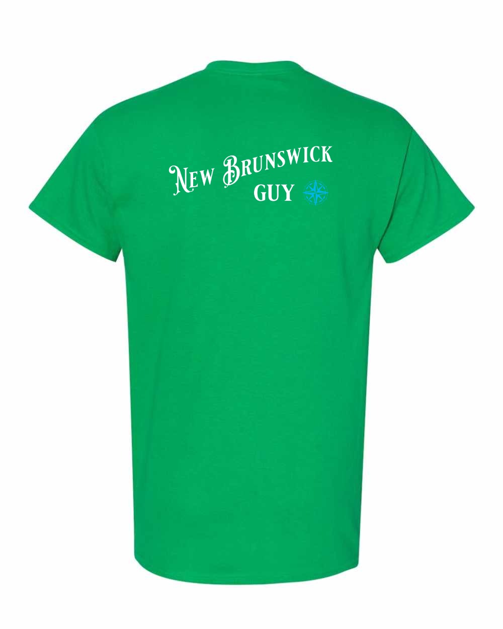 New Brunswick Guy blue Left Chest and Back Men's Tee