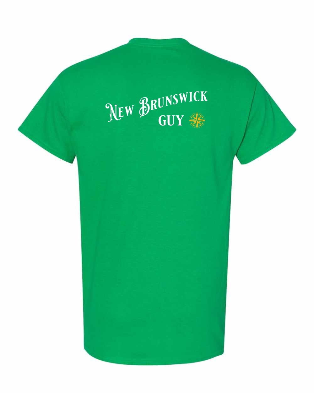 New Brunswick Guy yellow Left Chest and Back Men's Tee