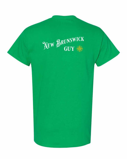 New Brunswick Guy yellow Left Chest and Back Men's Tee