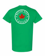 Never 51st Leaf Left Chest & Back Men's Tee - Gildan Canada (sewn Internationally)