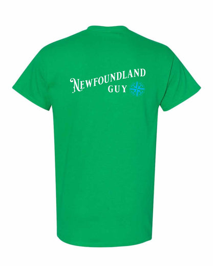 Newfoundland Guy blue Left Chest and Back Men's Tee