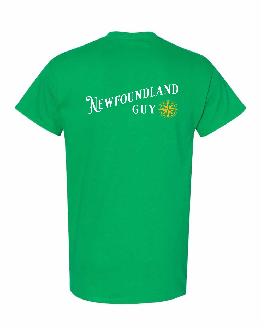 NFLD Guy Yellow Compass Left Chest and Back Men's Tee