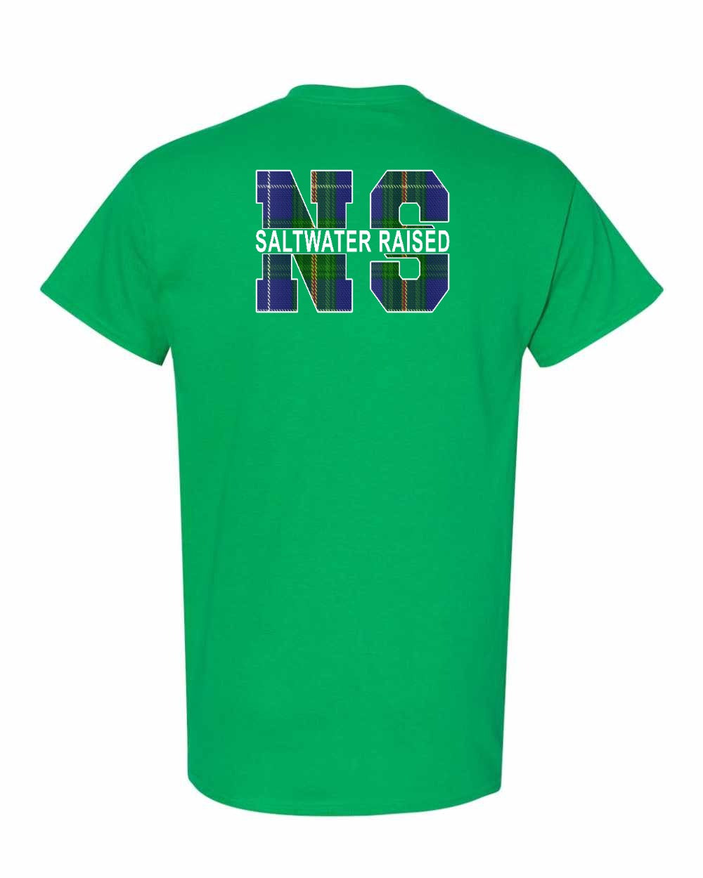 Saltwater Raised Left Chest and Back mens-tee