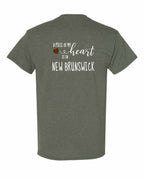 A piece of My heart in NB Tartan Heart Left Chest and Back Men's Tee