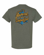 Anchored in NFLD (New Design) Left Chest and Back Men's Tee