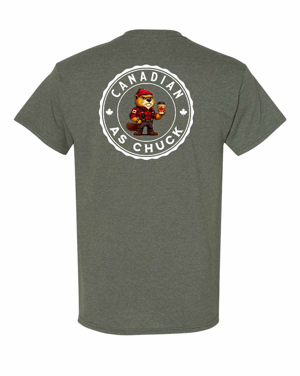 Canadian As Chuck Left Chest & Back Men's Tee