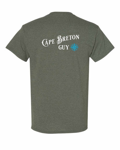 Cape Breton Guy yellow Left Chest and Back Men's Tee