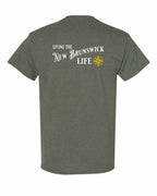 Living the NB Life yellow Left Chest and Back Men's Tee