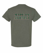 Made In NFLD ( Tartan Lettering) Left Chest and Back Men's Tee